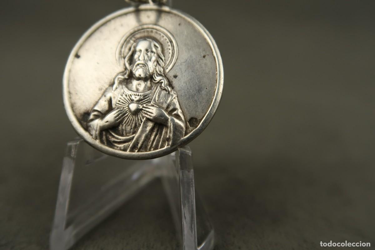 Antig&uuml;edades: Antigua Medalla Religiosa de Plata - Foto 7