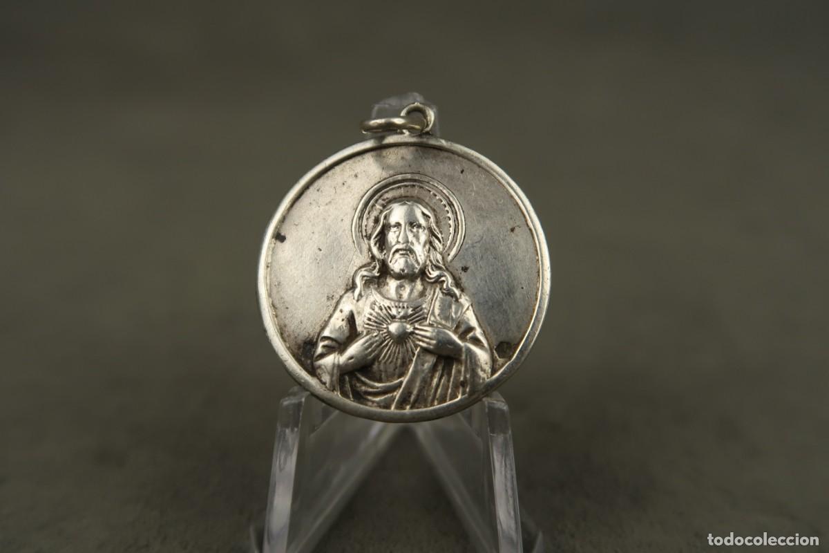Antig&uuml;edades: Antigua Medalla Religiosa de Plata - Foto 8