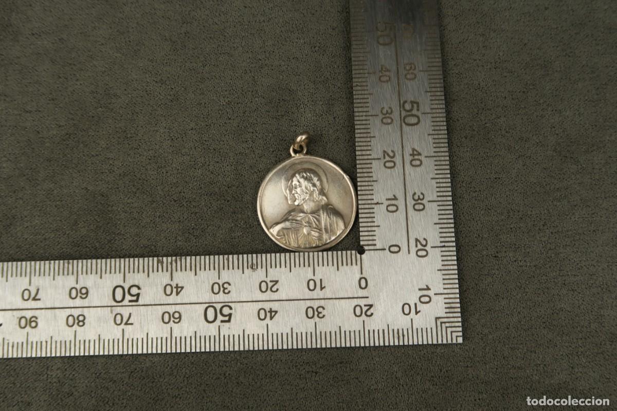 Antig&uuml;edades: Antigua Medalla Religiosa de Plata - Foto 9