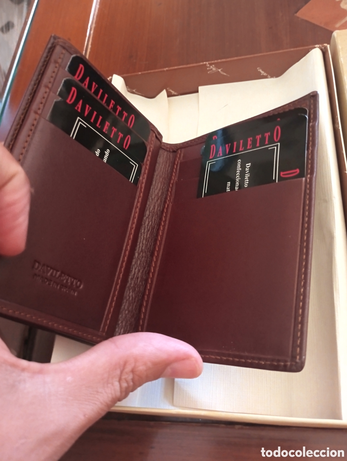Antig&uuml;edades: Cartera Daviletto Piel Marr&oacute;n - Foto 4