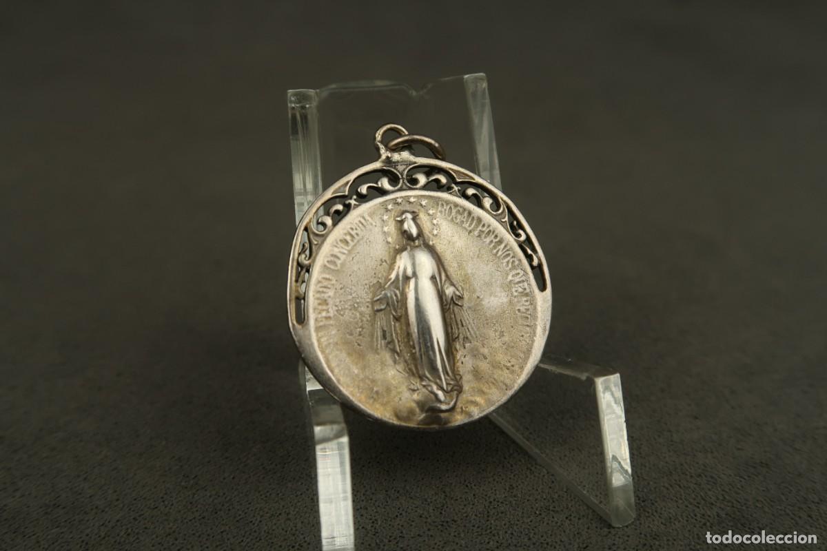 Antig&uuml;edades: Antigua Medalla Religiosa de Plata - Foto 5