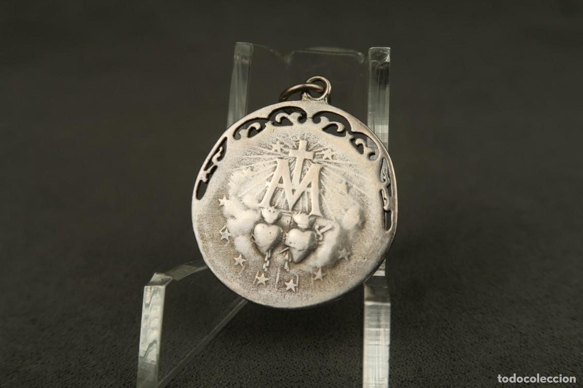 Antig&uuml;edades: Antigua Medalla Religiosa de Plata - Foto 6
