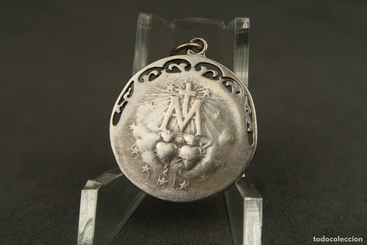 Antig&uuml;edades: Antigua Medalla Religiosa de Plata - Foto 7