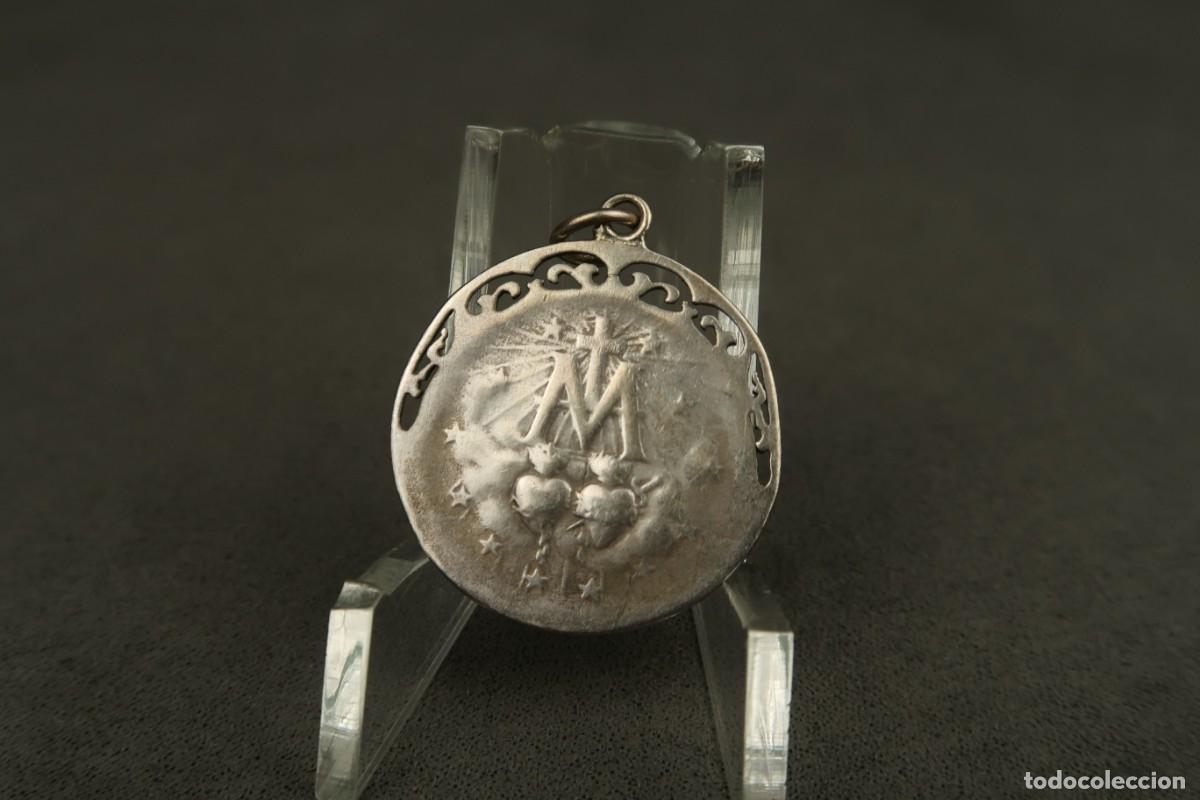 Antig&uuml;edades: Antigua Medalla Religiosa de Plata - Foto 8