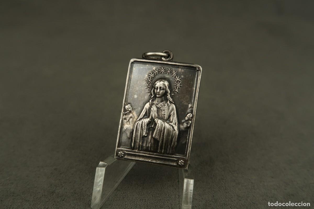 Antig&uuml;edades: Antigua Medalla Religiosa de Plata - Foto 1