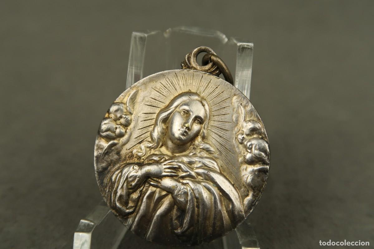 Antig&uuml;edades: Antigua Medalla Religiosa de Plata - Foto 3