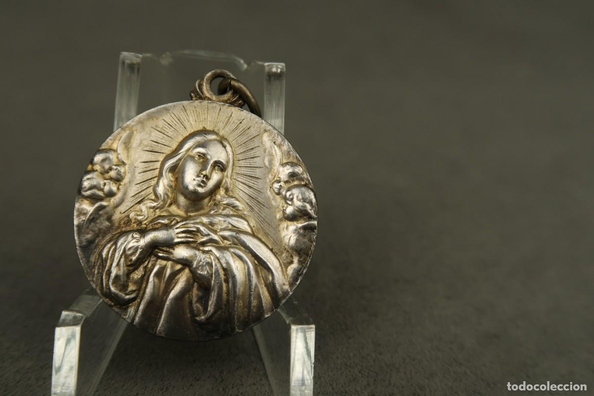 Antig&uuml;edades: Antigua Medalla Religiosa de Plata - Foto 6