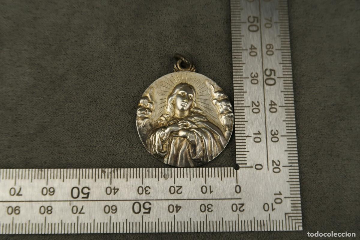 Antig&uuml;edades: Antigua Medalla Religiosa de Plata - Foto 10