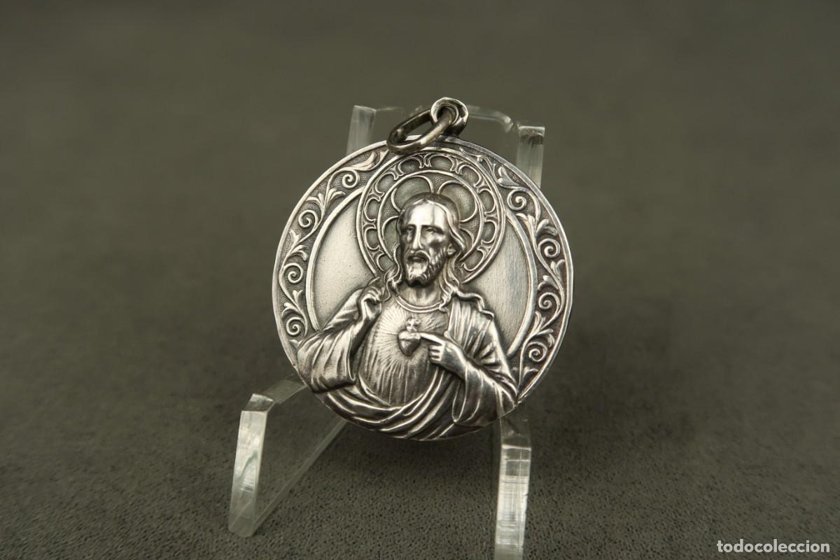 Antig&uuml;edades: Antigua Medalla Religiosa de Plata - Foto 3