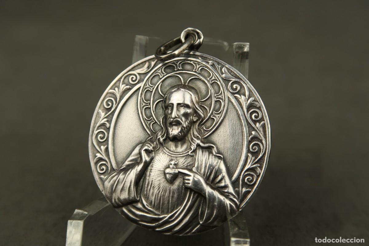 Antig&uuml;edades: Antigua Medalla Religiosa de Plata - Foto 4