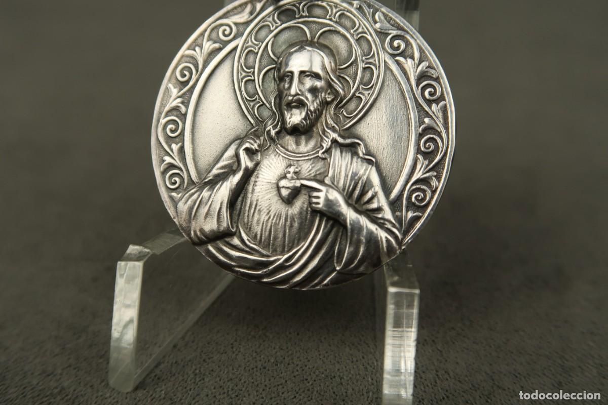 Antig&uuml;edades: Antigua Medalla Religiosa de Plata - Foto 5