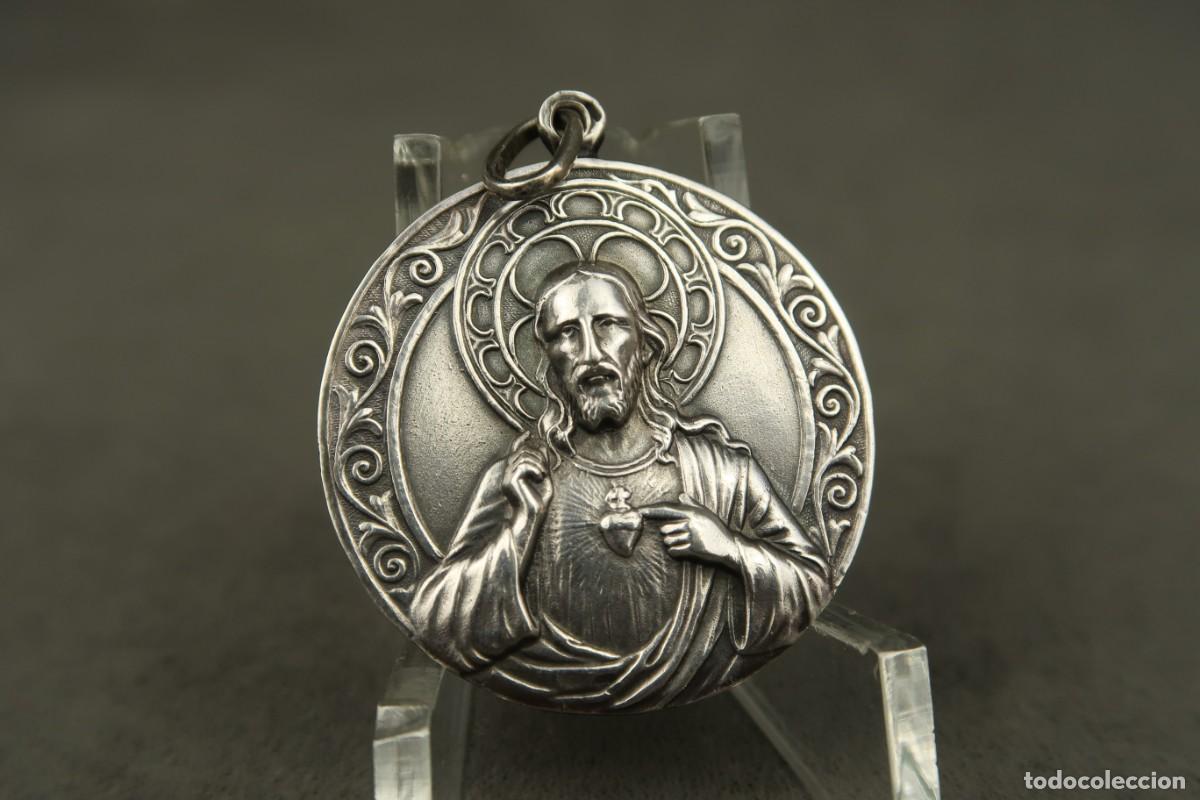 Antig&uuml;edades: Antigua Medalla Religiosa de Plata - Foto 6