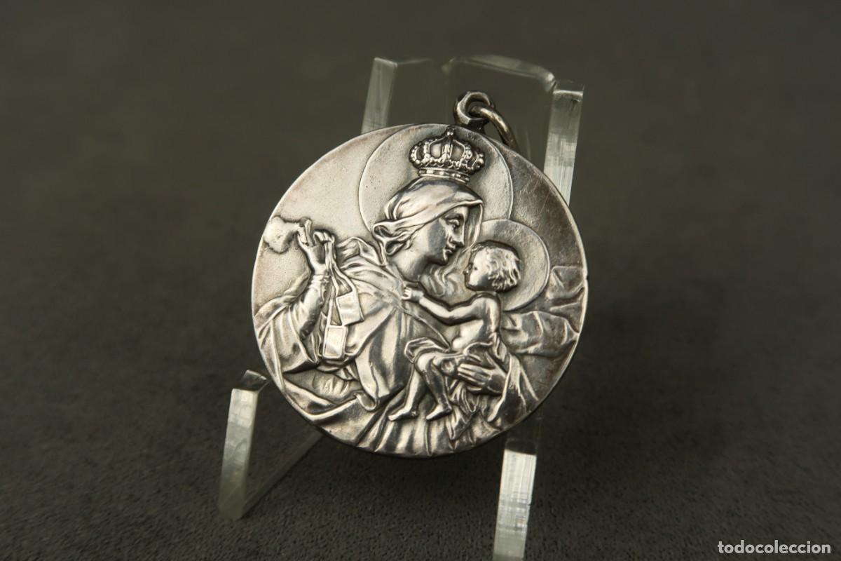 Antig&uuml;edades: Antigua Medalla Religiosa de Plata - Foto 8