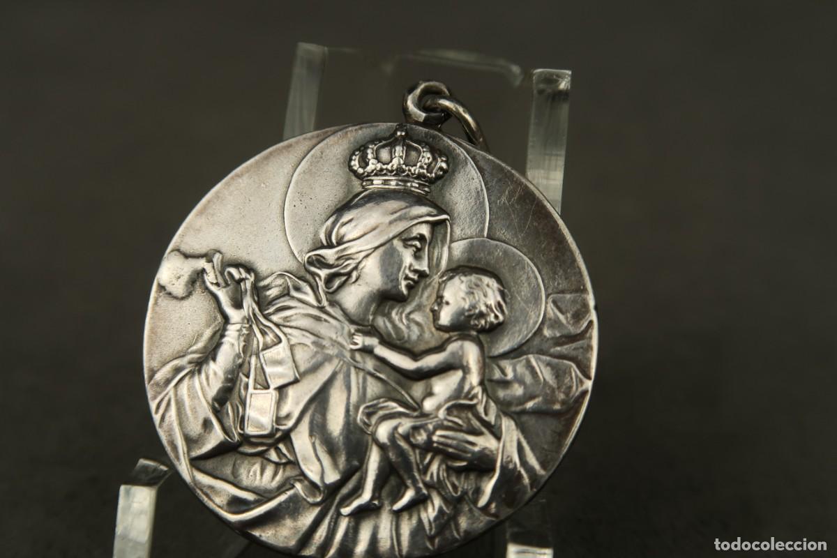 Antig&uuml;edades: Antigua Medalla Religiosa de Plata - Foto 9