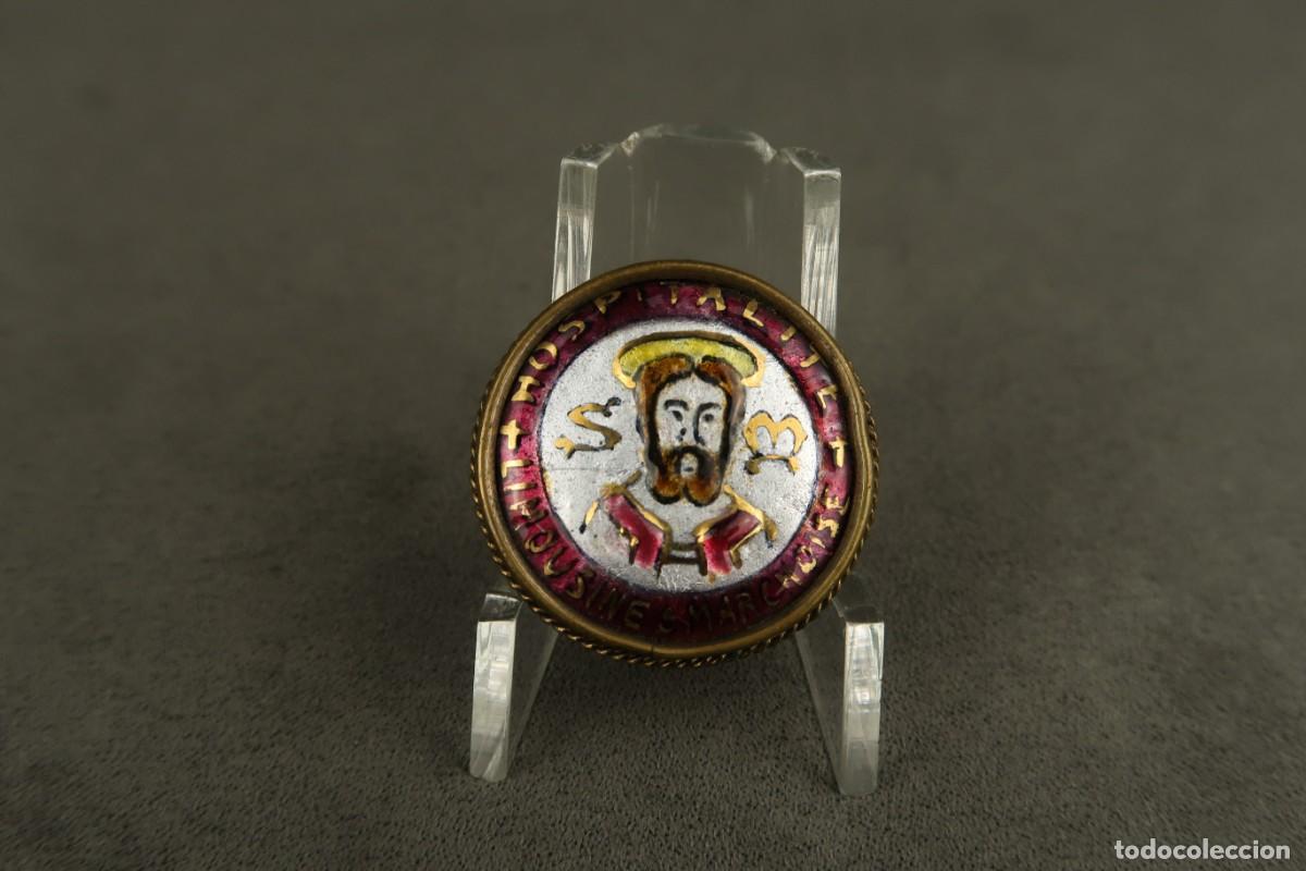 Antig&uuml;edades: Antiguo Broche Religioso con Esmaltes - Foto 2