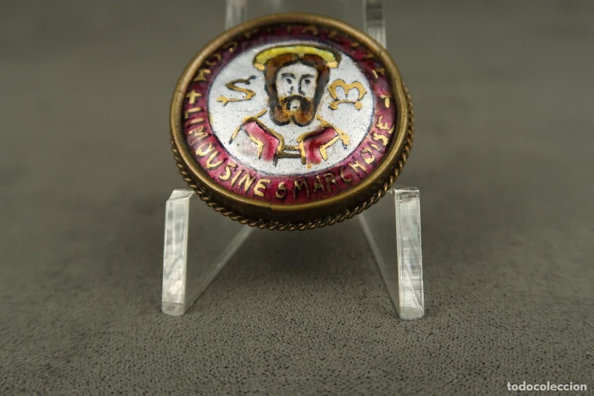 Antig&uuml;edades: Antiguo Broche Religioso con Esmaltes - Foto 4