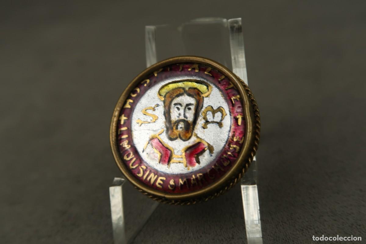 Antig&uuml;edades: Antiguo Broche Religioso con Esmaltes - Foto 5