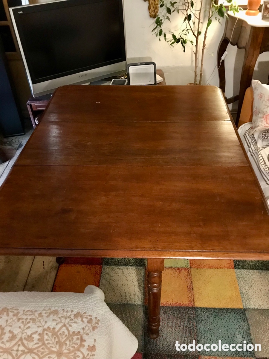 Antig&uuml;edades: Mesa de alas victoriana - Foto 9