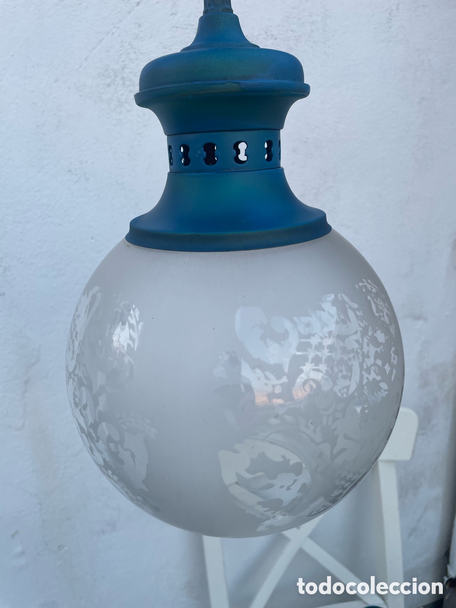 Antig&uuml;edades: L&aacute;mpara antigua metal - Foto 4