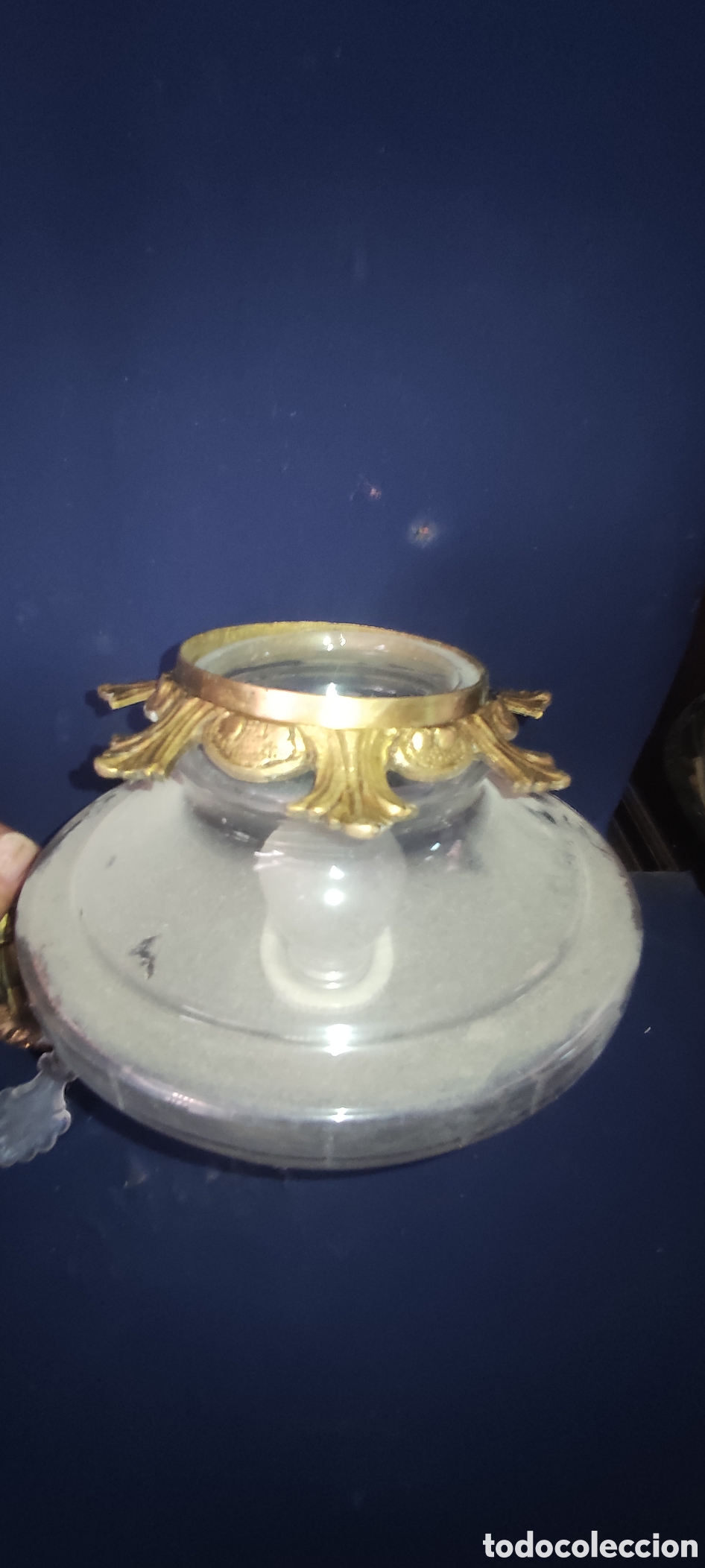 Antig&uuml;edades: Antiguo aplique de bronce con tulipas - Foto 7
