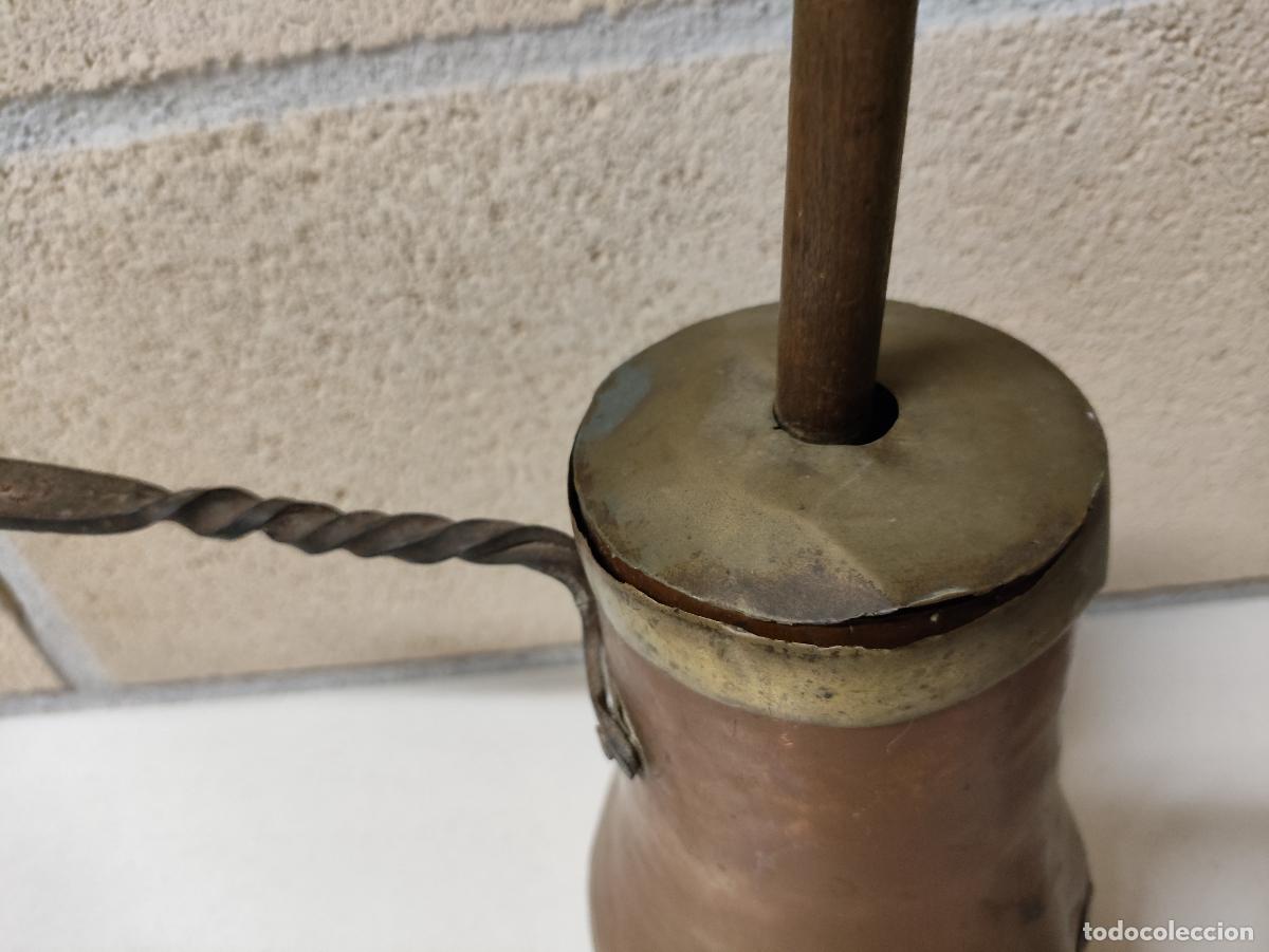 Antig&uuml;edades: ANTIGUA CHOCOLATERA EN COBRE Y FORJA - Foto 6