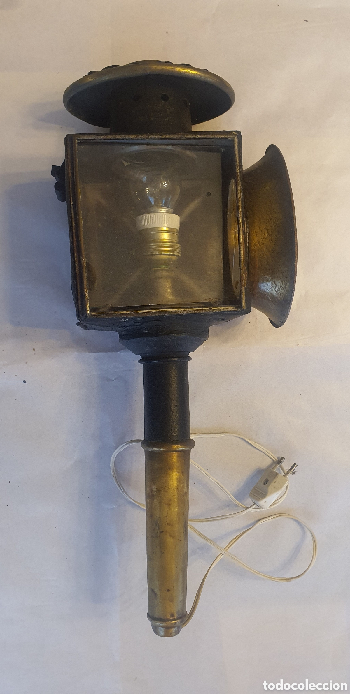 Antig&uuml;edades: Antiguo farol de carruaje - Foto 1