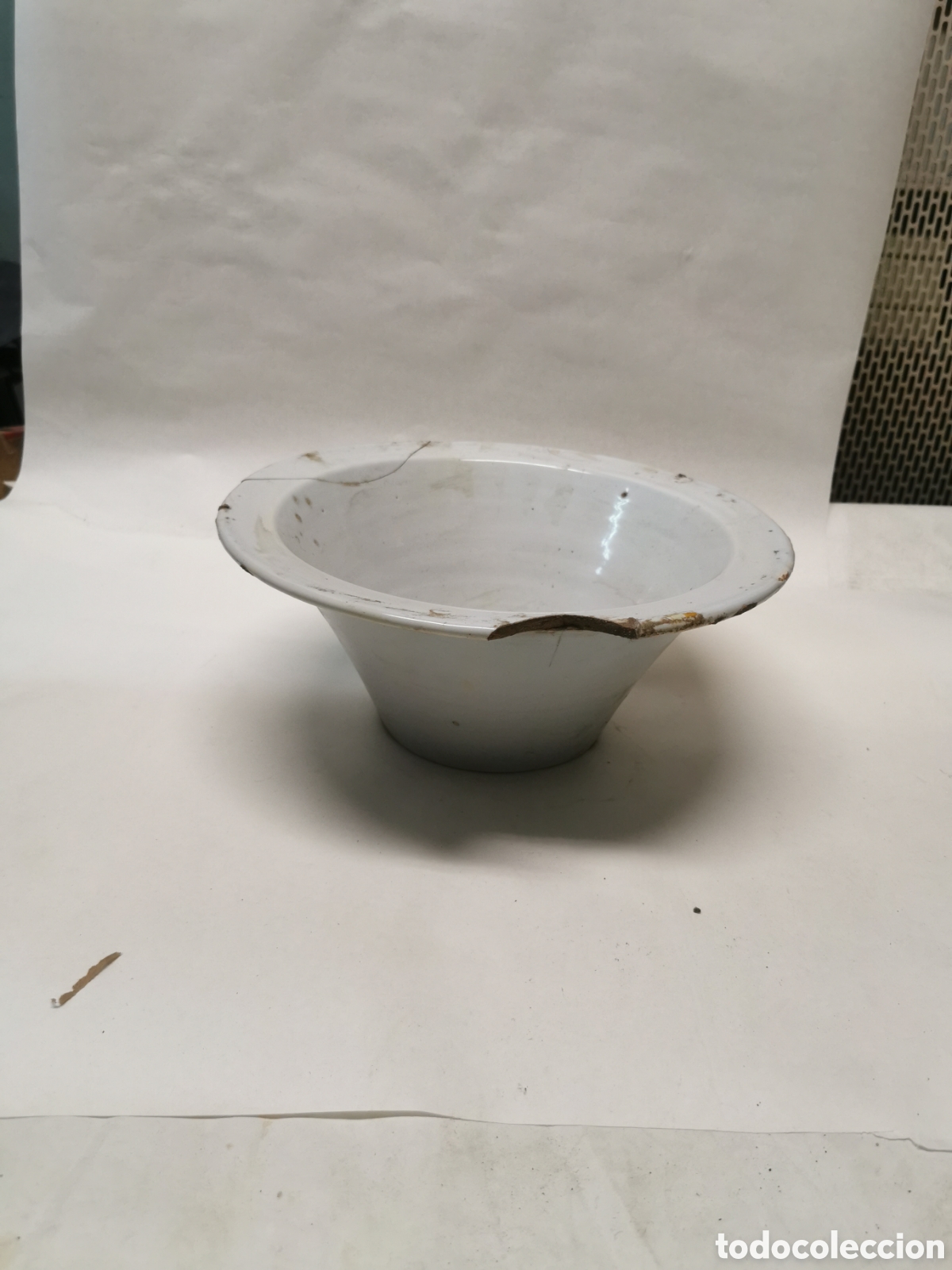 Antig&uuml;edades: Cuenco barro blanco sin fondo - Foto 1