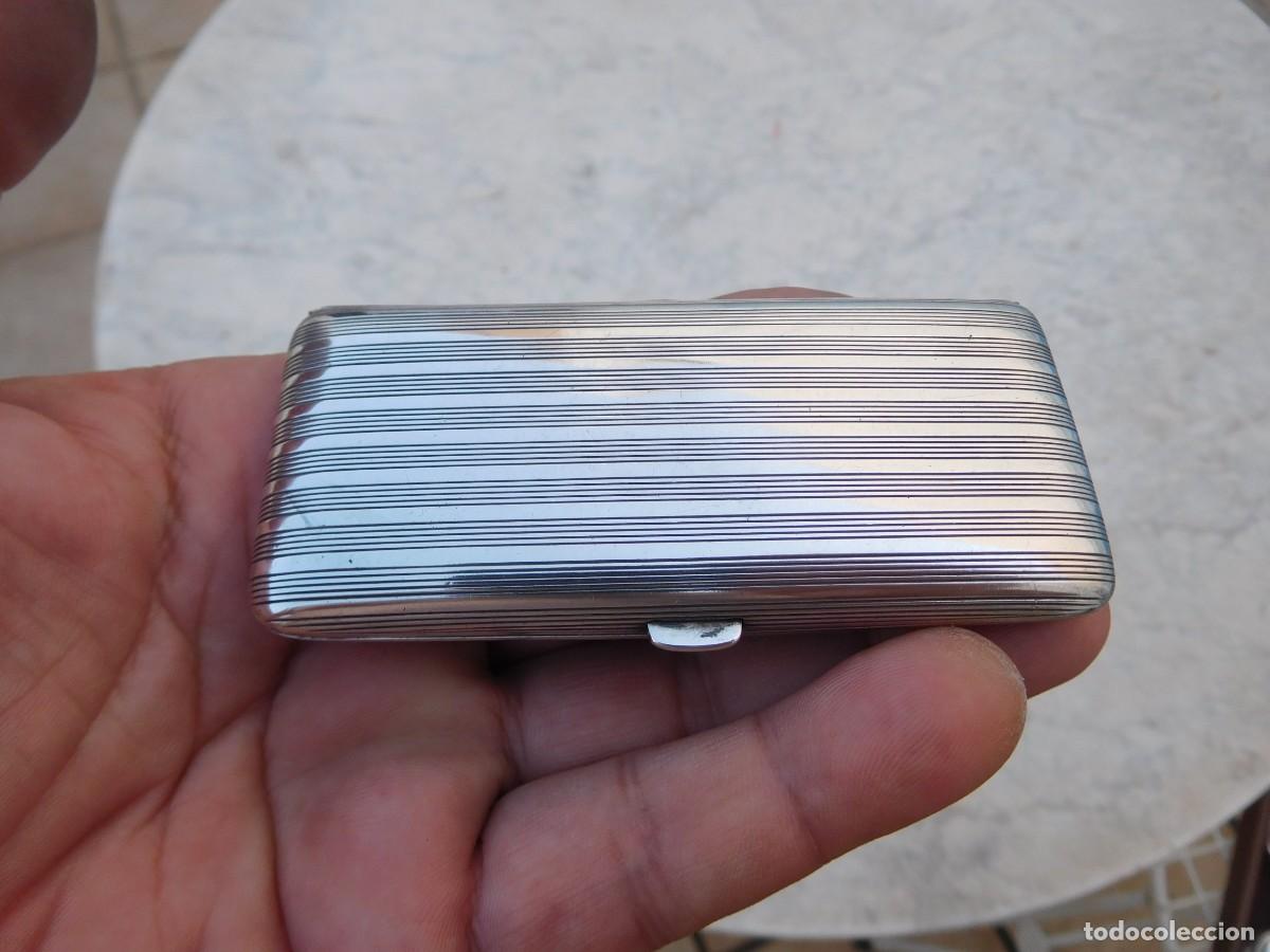Antig&uuml;edades: Pitillera antigua de plata - Foto 1