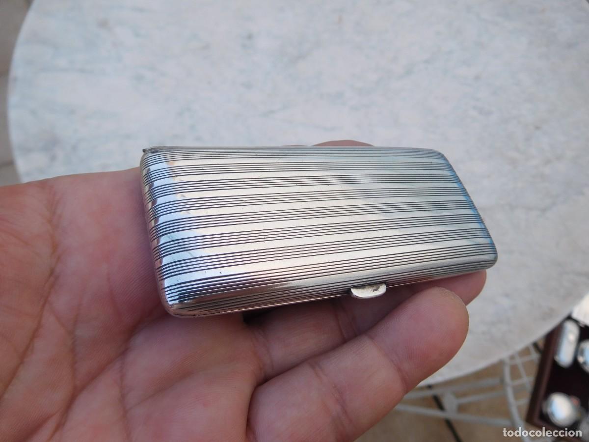 Antig&uuml;edades: Pitillera antigua de plata - Foto 3