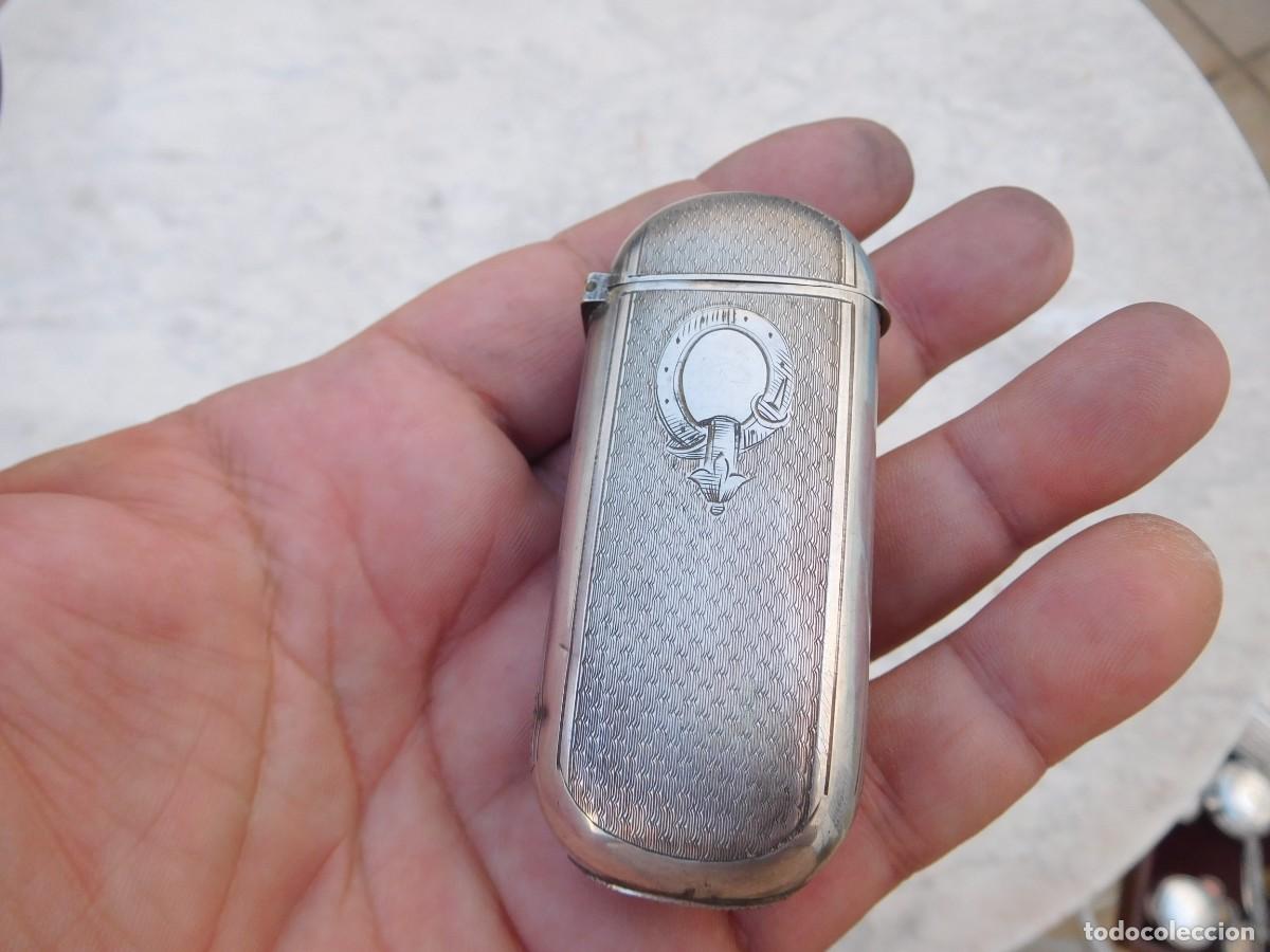 Antig&uuml;edades: Cerillero antiguo de plata - Foto 2
