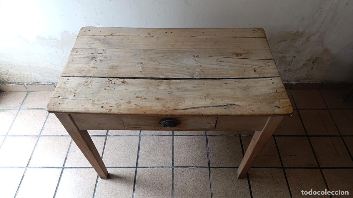 Antig&uuml;edades: Mesa r&uacute;stica antigua de madera maciza - Foto 2