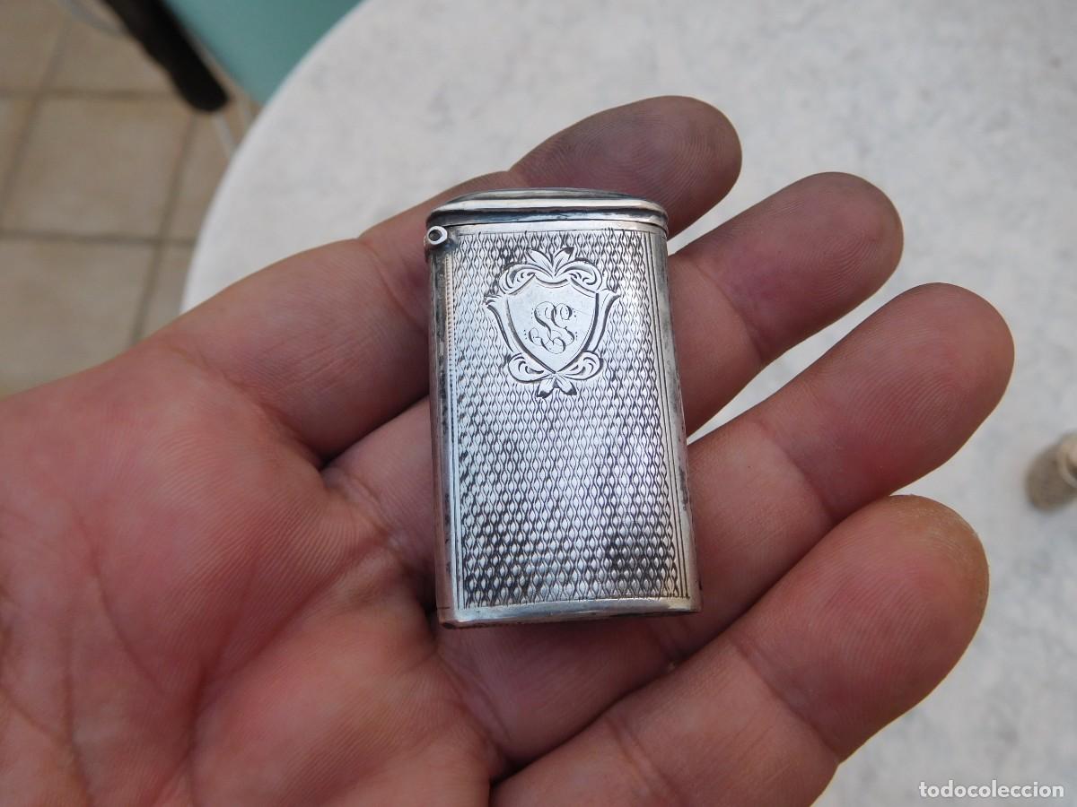 Antig&uuml;edades: Cerillero antiguo de plata - Foto 19