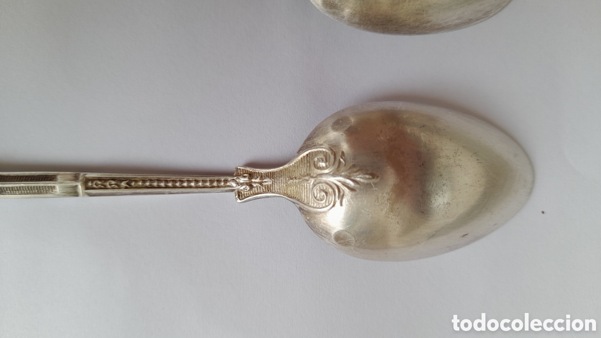 Antig&uuml;edades: Seis cucharillas antiguas de plata - Foto 3