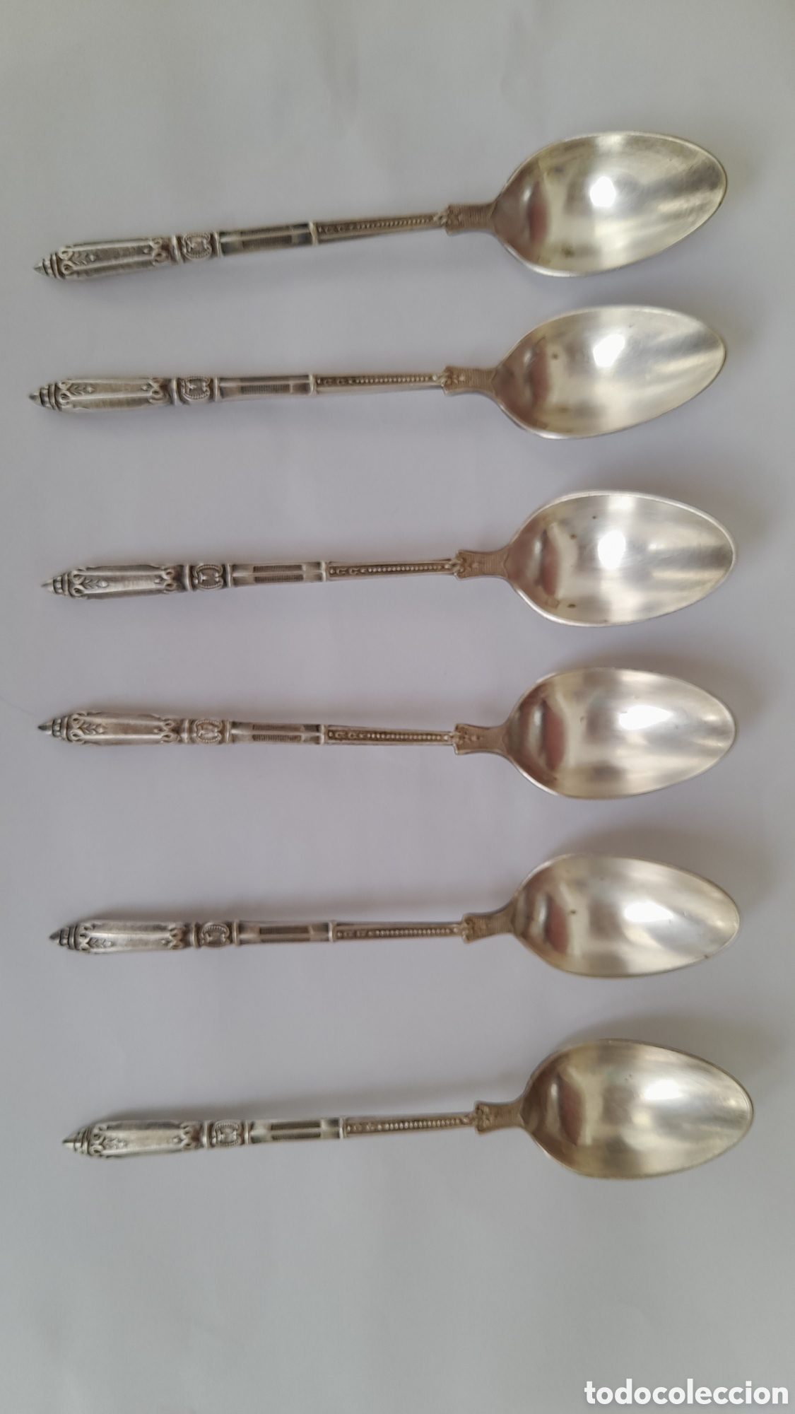 Antig&uuml;edades: Seis cucharillas antiguas de plata - Foto 1