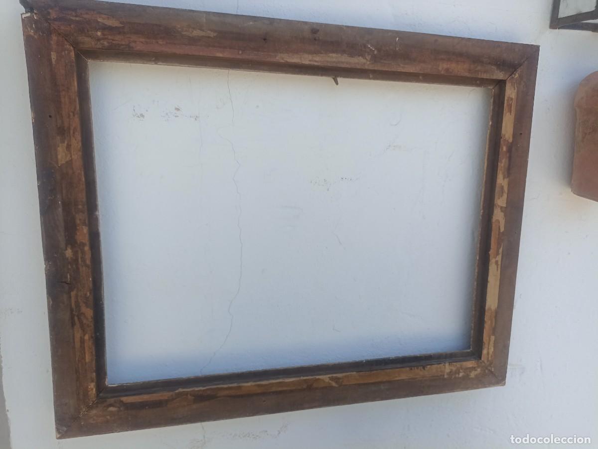 Antig&uuml;edades: Antiguo marco de madera tallada. Pan de oro. - Foto 9