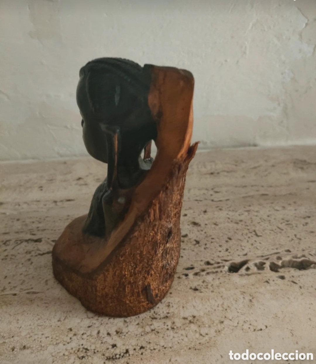 Antig&uuml;edades: Busto africano tallado en madera - Foto 5