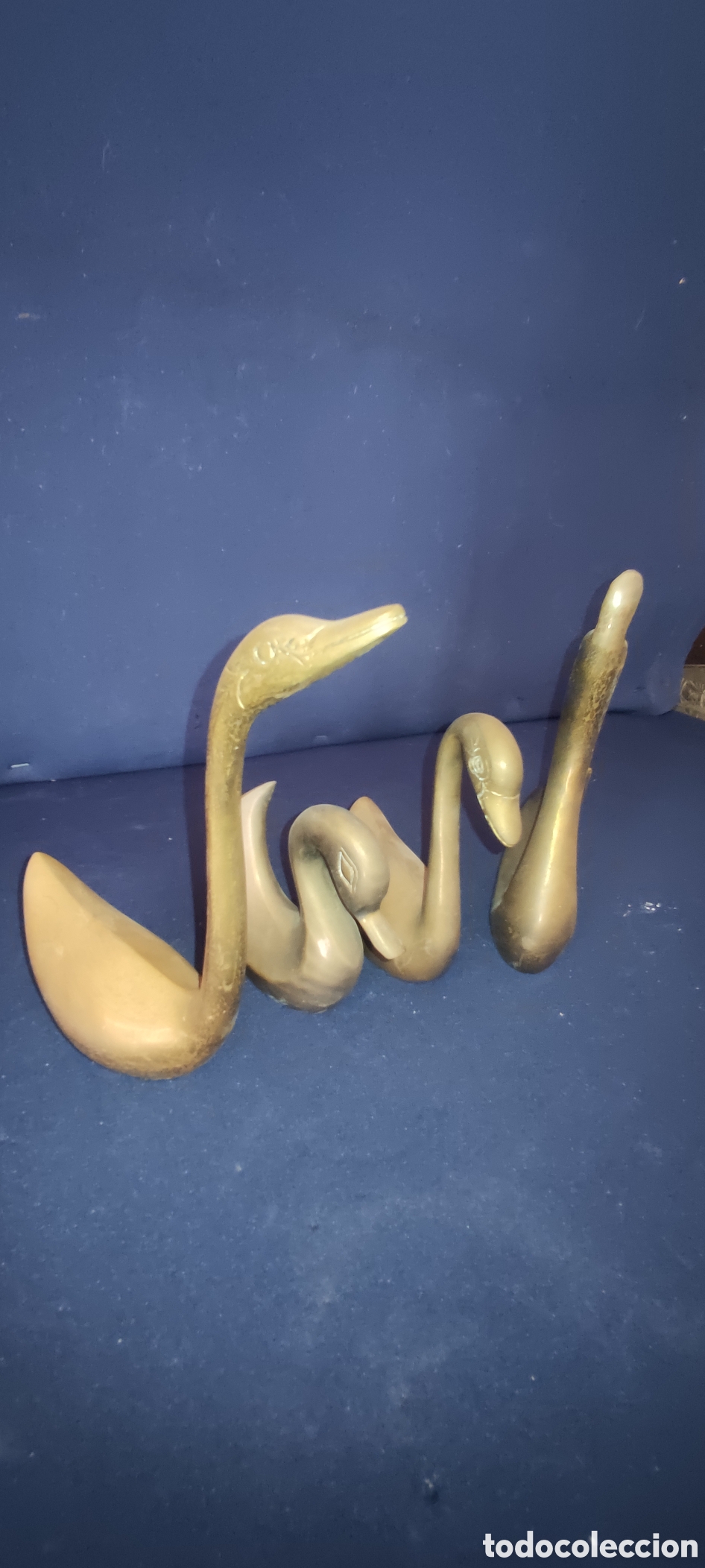 Antig&uuml;edades: Conjunto de cisnes de bronce - Foto 6
