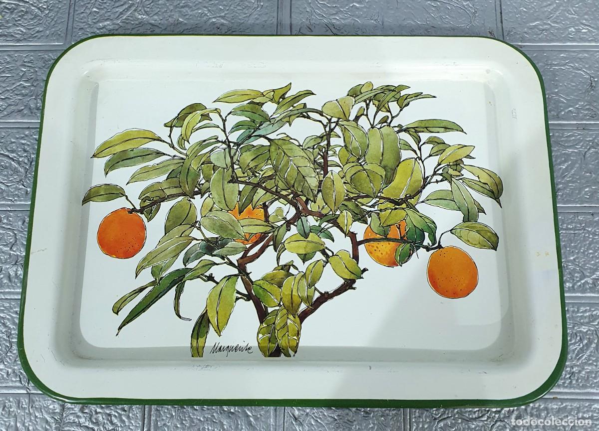 Antig&uuml;edades: Bandeja decorativa de chapa - Foto 1
