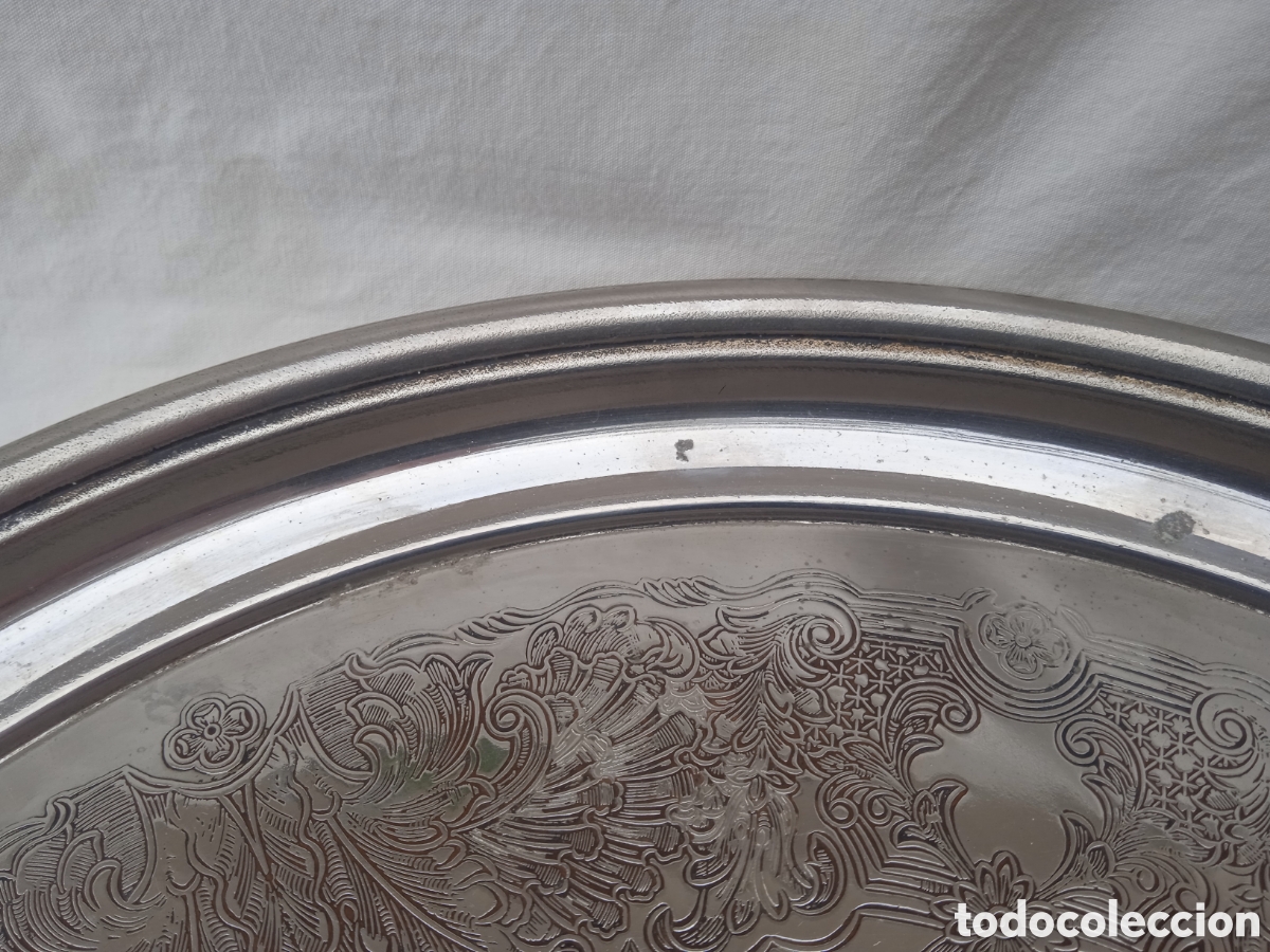 Antig&uuml;edades: GRAN BANDEJA DE METAL PLATEADO ORMEROD - INGLATERRA - *BC - Foto 4