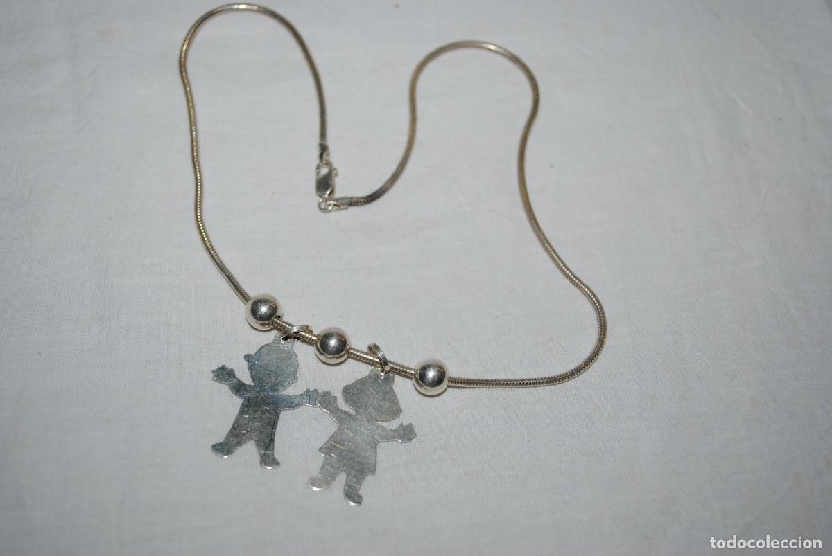 Antig&uuml;edades: CADENA DE PLATA , CON DOS NI&Ntilde;O . - Foto 3