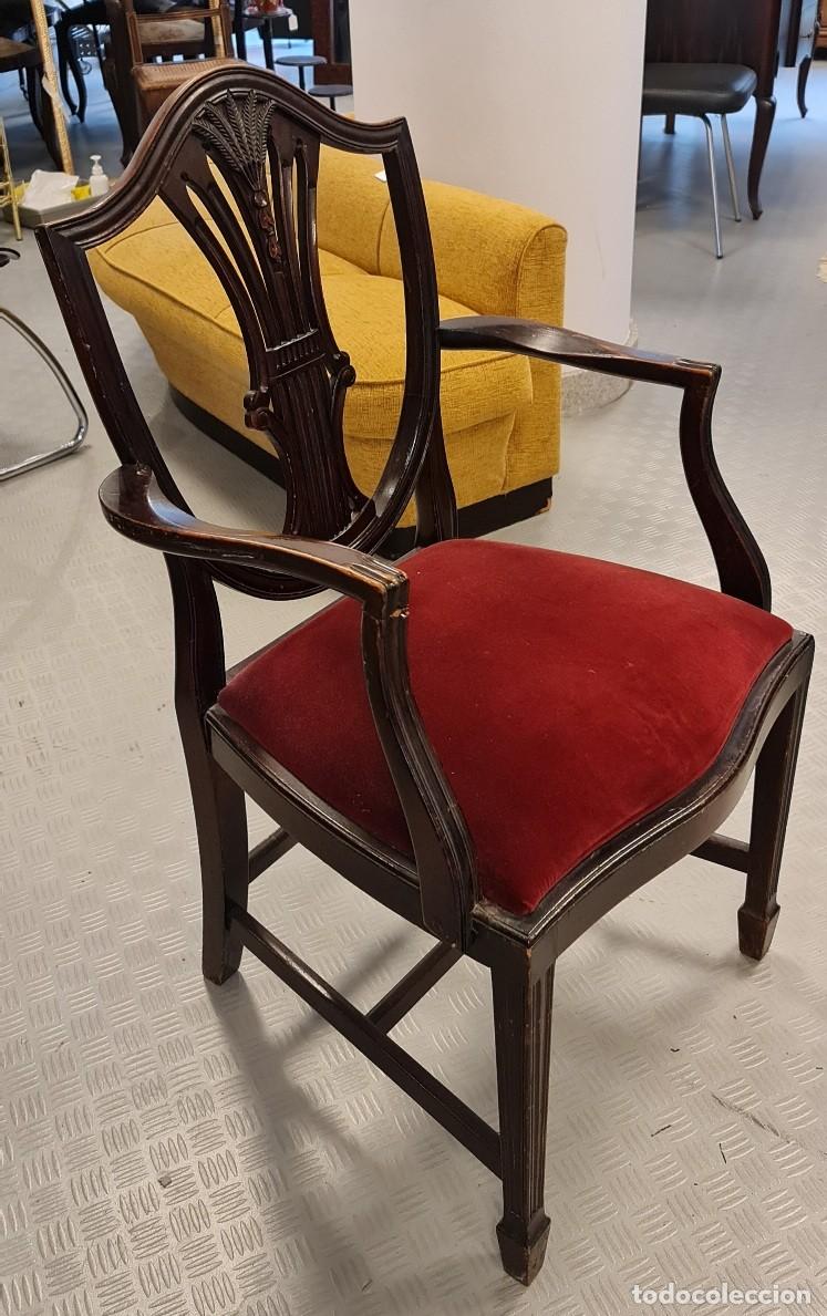 Antig&uuml;edades: Silla Hepplewhite de Palosanto - Foto 2