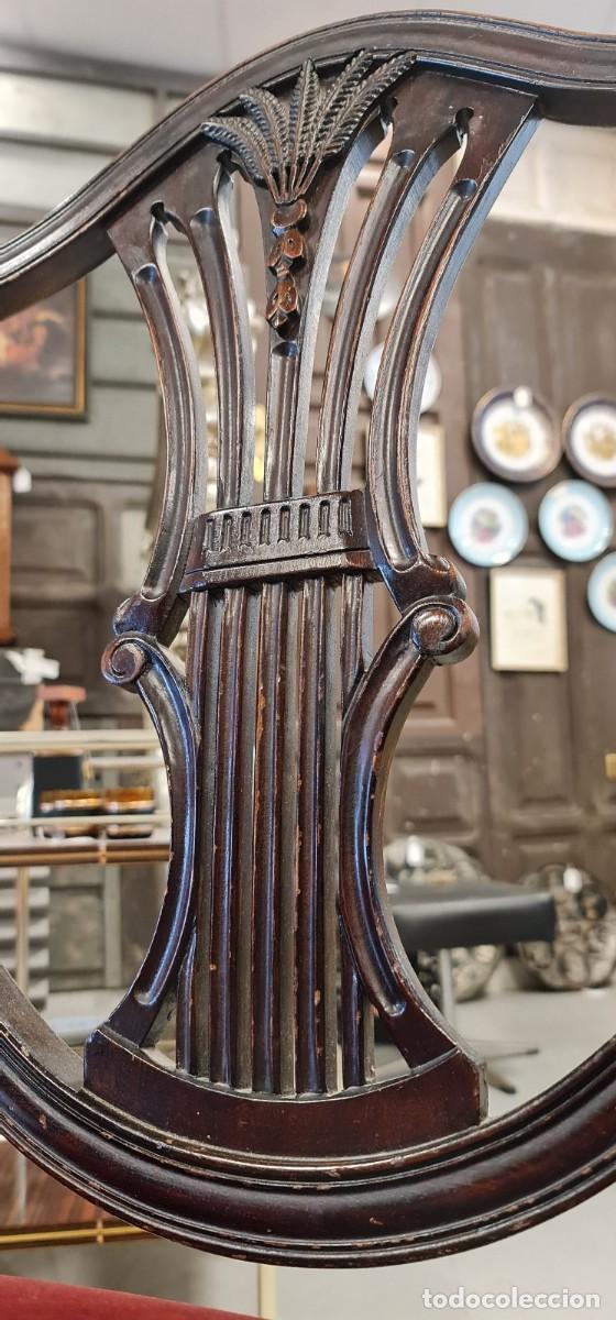 Antig&uuml;edades: Silla Hepplewhite de Palosanto - Foto 8