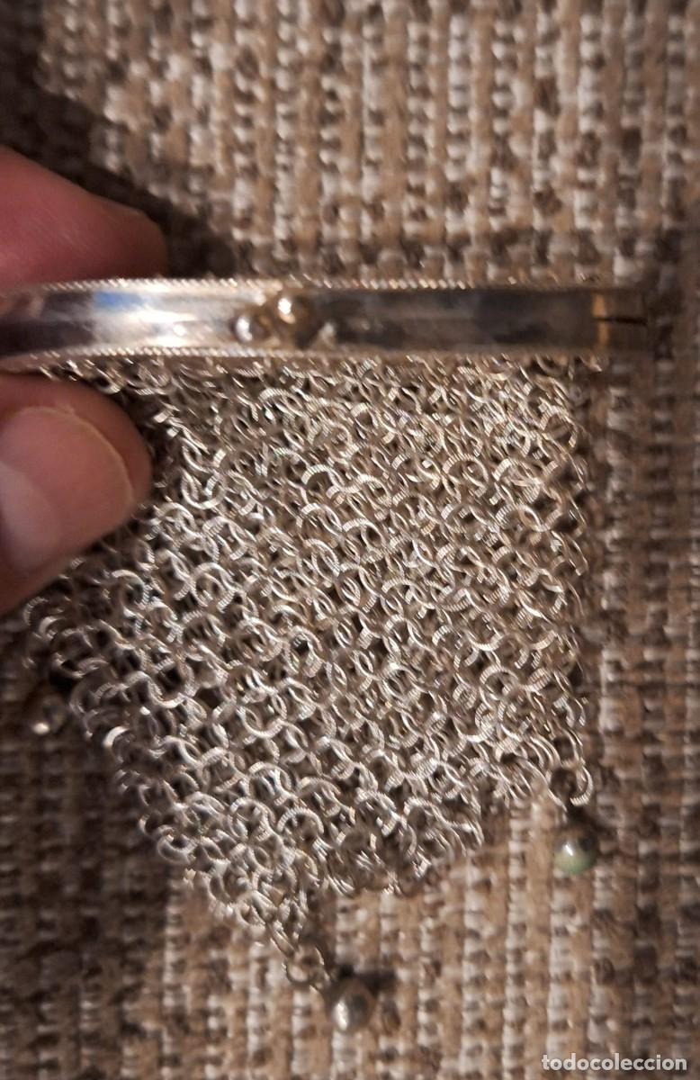 Antig&uuml;edades: Monedero de malla de plata de &eacute;poca modernista. - Foto 3