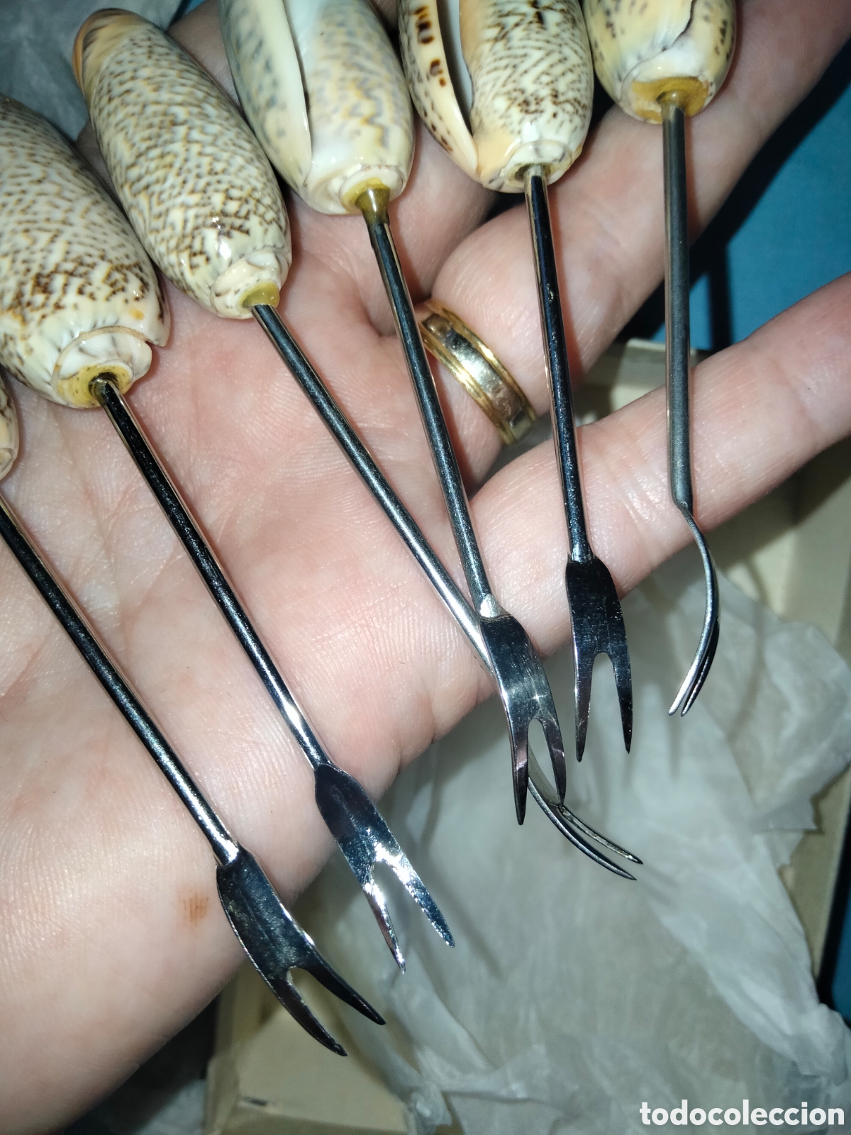 Antig&uuml;edades: Pinchos con mangos de concha - Foto 4