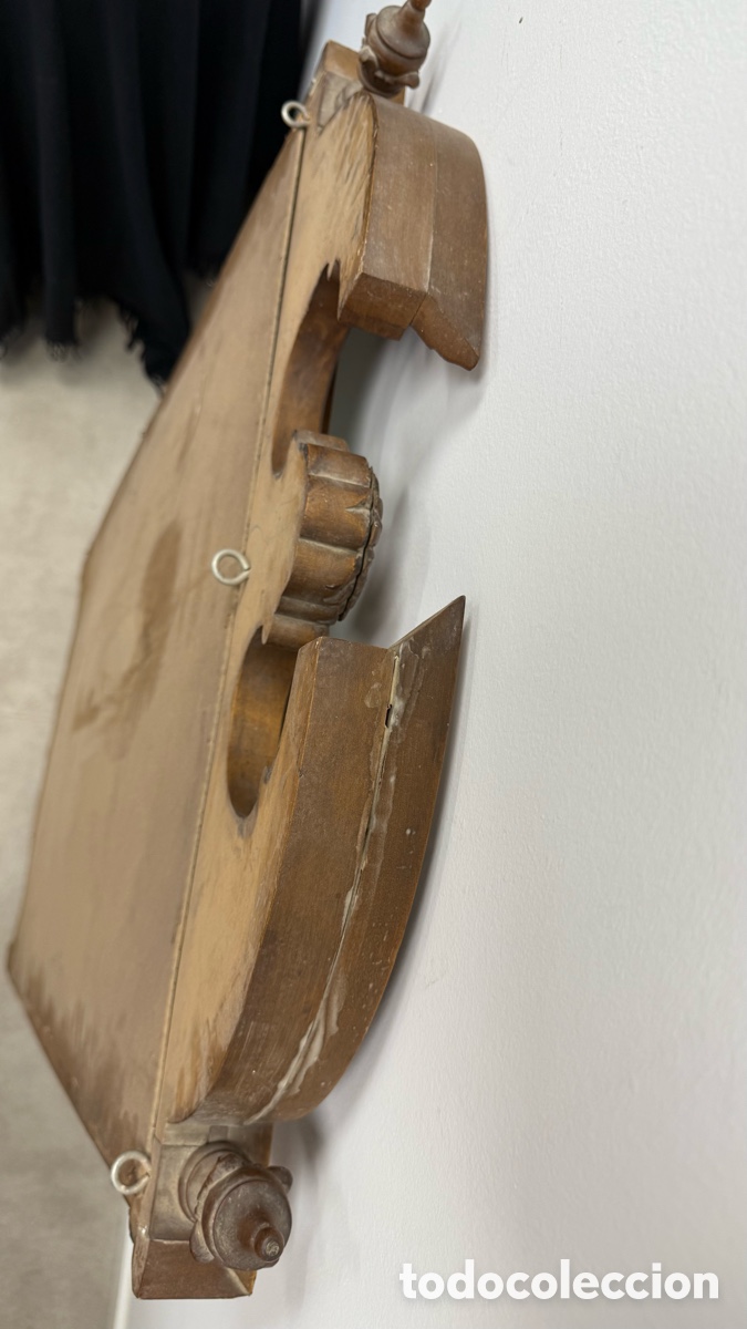 Antig&uuml;edades: Espejo madera tallada de gran formato. 122x67 cms. - Foto 11