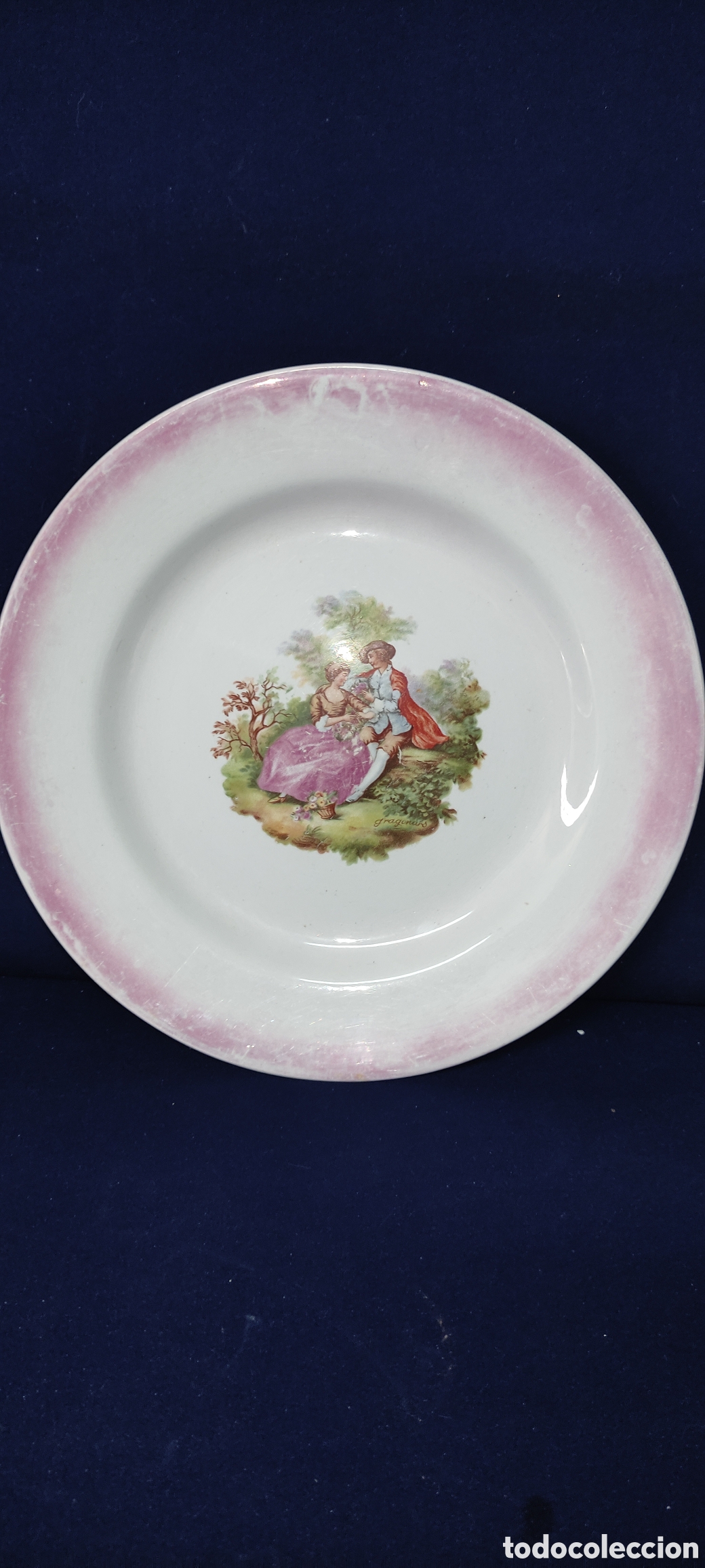Antig&uuml;edades: Plato de porcelana inglesa - Foto 2