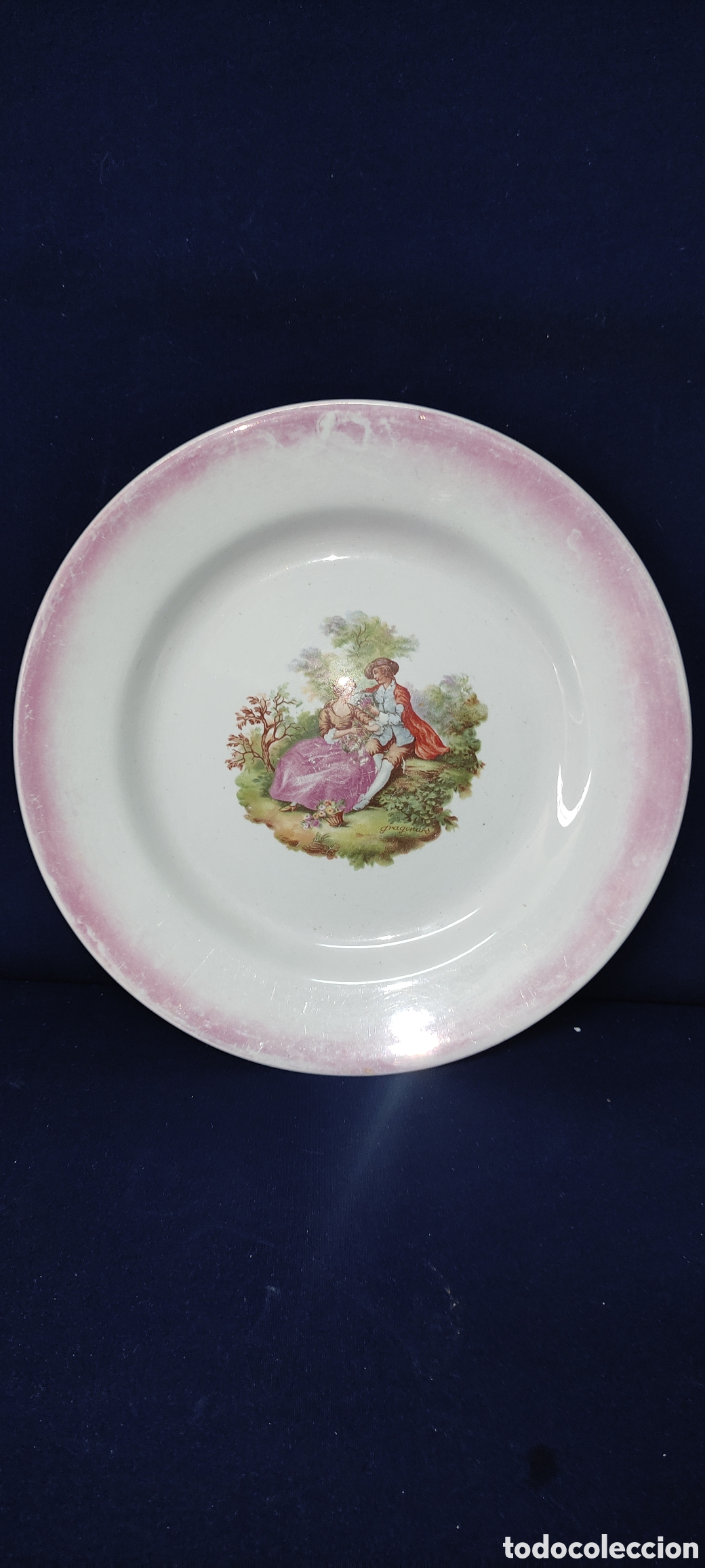 Antig&uuml;edades: Plato de porcelana inglesa - Foto 3