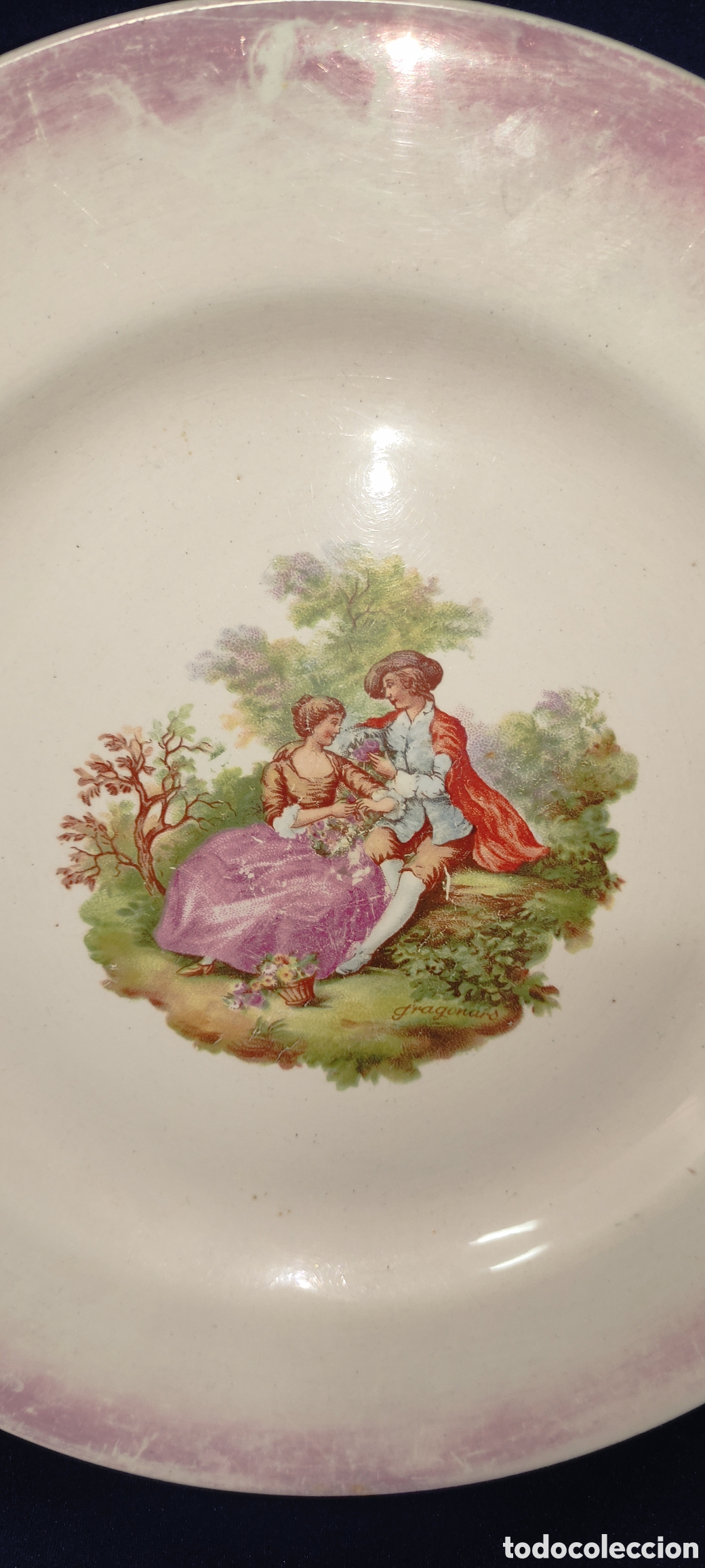 Antig&uuml;edades: Plato de porcelana inglesa - Foto 4