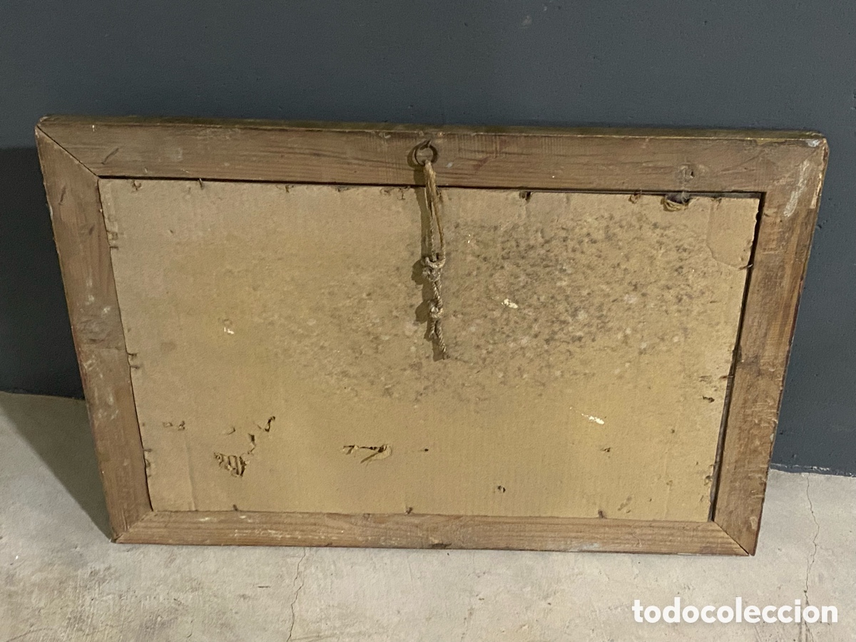 Antig&uuml;edades: ANTIGUO ESPEJO DE PARED MARCO PAN DE ORO - Foto 6