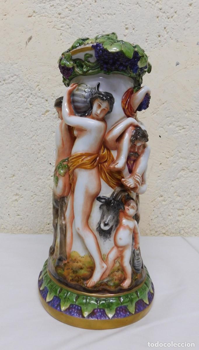 Antig&uuml;edades: JARRA DE PORCELANA CAPODIMONTE - Foto 7